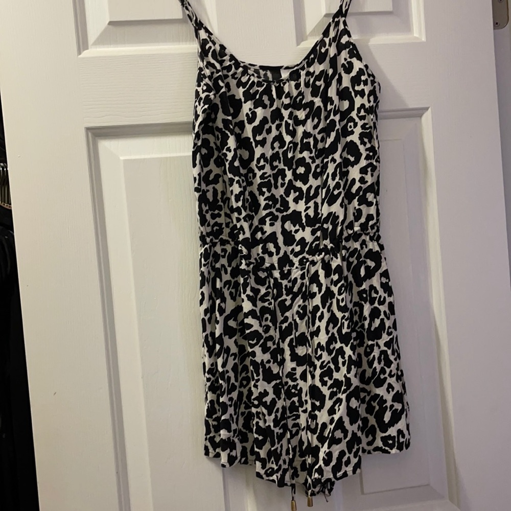 Black and White Cheetah Romper
